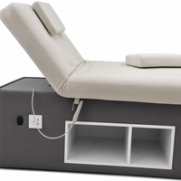Table de massage électrique à 2 moteurs avec boîte de rangement, hauteur réglable, pour salon, spa, physiothérapie