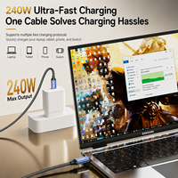 Câble USB-C vers USB-C Biaze 240W PD 5A Charge Rapide 20 Gbps USB 3.2 Vidéo 4K pour iOS/Ordinateur Portable/Téléphone/Tablette 1M Gaine en Nylon Tressé