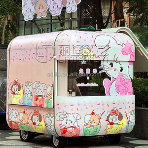 Chariot de vente de nourriture personnalisé pour la restauration, le café, les desserts, les snacks, la crème glacée, multifonctionnel, pour le <span class=keywords><strong>camping</strong></span>, à vendre - Product Image 2