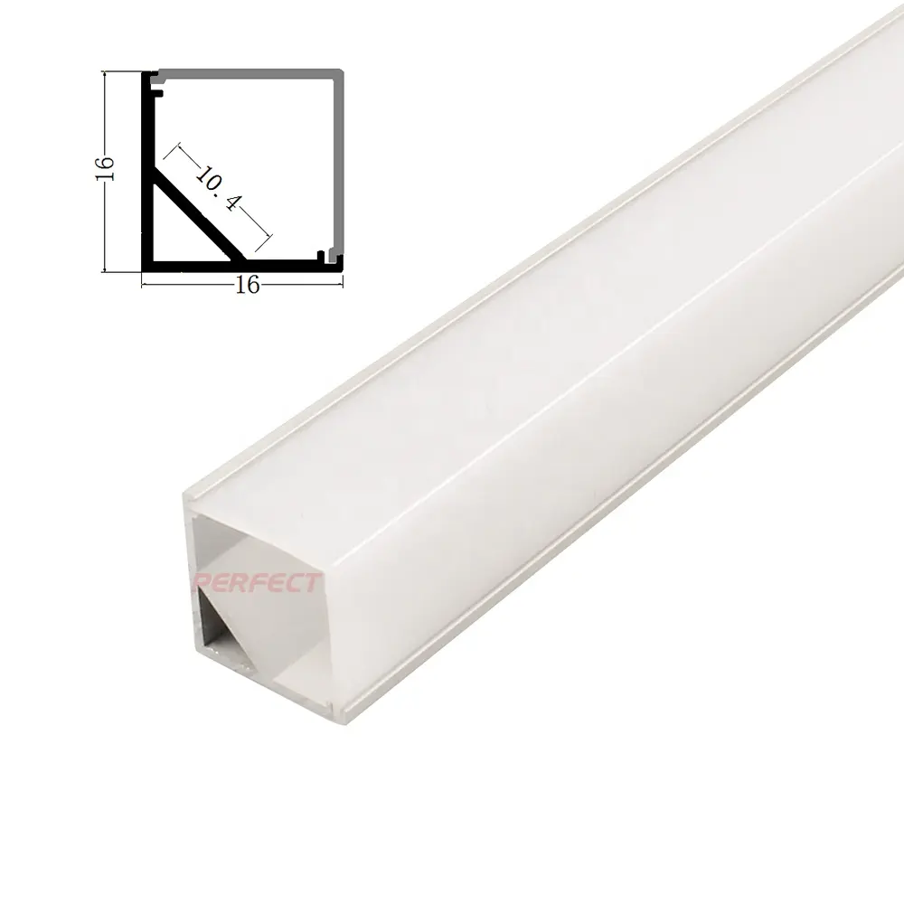 10mm Breite Beleuchtung 45 Grad Rechten Winkel Ecke Aluminium Led Kanal Aluminium Fliesen Trim Profil Für 5050 Led