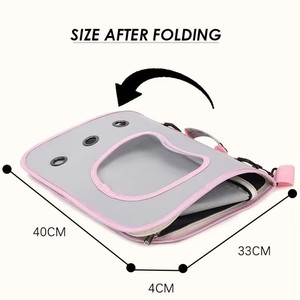 Transportín de Viaje Plegable de Tela para Mascotas con Cierres de Seguridad, Bolsa para Perros o Gatos Aprobada por Aerolíneas - Product Image 2
