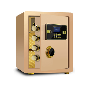 Customized Steel <b>Fingerprint</b> <b>Safe</b> Box With Electronic Digital & Key Lock Black Gold Small Office Home Hotel KF25XC <b>Fingerprint</b> S - Product Image 4