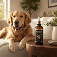 Gouttes liquides NAD+ NMN pour chiens - NMN, NAD, PPQ, Resvératrol, CoQ10 - Complément anti-âge - Étiquette privée OEM disponible
