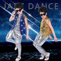 Enfants paillettes Hip Hop tenues filles Jazz robinet danse hauts + pantalons garçon enfant danse scène porter salle de bal fête Dancewear Costumes
