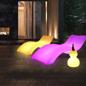 Muebles de exterior con energía solar, tumbonas luminosas LED, silla reclinable para piscina, silla de playa impermeable, Villa de ocio - Product Image 3
