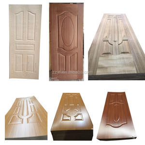 Rivestimento per Porte Stampato Design Moderno Impermeabile in MDF HDF Impiallacciatura Naturale <span class=keywords><strong>Noce</strong></span> Nero Quercia Rossa per Decorazione Porte - Product Image 1
