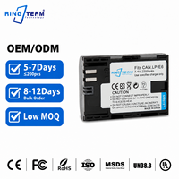Batería Digital LP-E6 Completamente Decodificada para Cámaras Canon EOS R5, R6, 7D, 5D2, 5D3 Mark III, 6D, 80D, 70D, 5DS R, 0D, 5D4 SLR