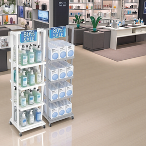 Nhiệm Vụ Ánh Sáng Thương Mại Siêu Thị Giá Cho Vẻ Đẹp Salon Kim Loại Nhỏ Kệ Mỹ Phẩm Khuyến Mãi Bàn Hiển Thị Cho Trung Tâm Mua Sắm - Product Image 6