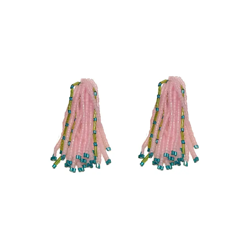 Homie beads tassel earrings Boho style long drop