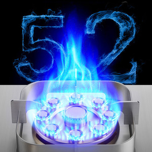 เตาแก๊สตั้งโต๊ะสแตนเลสกำลังสูง 5.2 กิโลวัตต์ สำหรับใช้ในครัวเรือน ประหยัดพลังงาน พร้อมระบบป้องกันเปลวไฟดับในตัวและตัวตั้งเวลา - Product Image 3