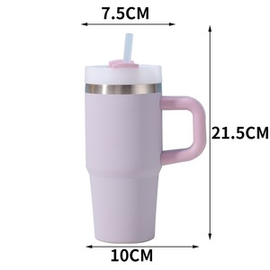 Venta al por mayor de tazas de doble pared con aislamiento al vacío para niños de 14oz Mini vaso de acero inoxidable con asa - Product Image 5