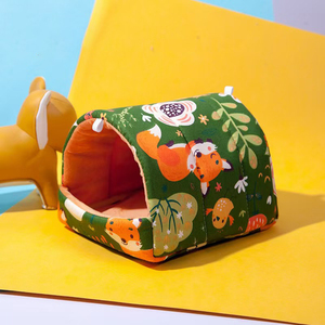 Lit tunnel pour hamster, petit lit pour animaux de compagnie, tunnel de jeu chaud pour ours en soie doré, chambre confortable - Product Image 5