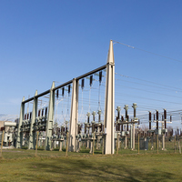 Structure tubulaire en acier sur mesure pour les projets extérieurs de lignes électriques et les structures de postes de transformation
