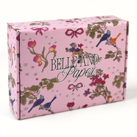 Boîte d'expédition légère en carton ondulé certifiée FSC avec bande déchirable, en carton ondulé BC, personnalisable avec logo, pour le commerce.