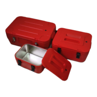 15-25-35-50L Ensemble de boîtes isothermes carrées en métal Boîte isotherme solide avec fonction de conservation de la glace pour le camping Conteneur isolé pour chauffe-aliments