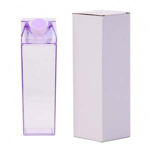 500Ml Plastic Milk Water Bottle Square Juice Tour Camping <b>Drinking</b> <b>Cup</b> - Product Image 3