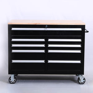 Carro de herramientas de taller negro barato, caja de herramientas con herramientas, gabinete de herramientas de servicio pesado con ruedas - Product Image 2