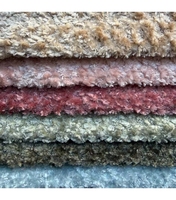 Tissu d'ameublement en chenille tissé uni teint 530 g/m² 100 % polyester