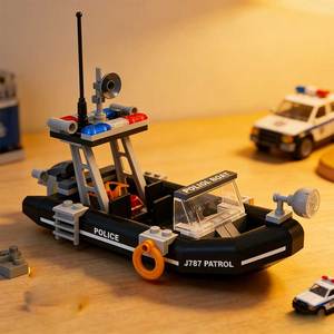 Ensemble de blocs de construction en gros : Bateaux de <span class=keywords><strong>patrouille</strong></span> urbaine, navires de la Garde côtière, bateaux de sauvetage, véhicules et briques d'assemblage - Product Image 6