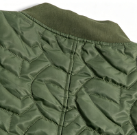 Blouson Bomber Homme Personnalisé Entièrement Zippé, Matelassé, Chaud, Hiver, Style Urbain, avec Broderie Frontale Rembourrée et Chauffante