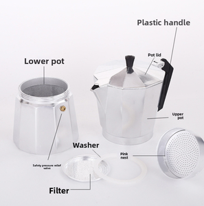 <span class=keywords><strong>Cafetera</strong></span> Espresso Clásica Italiana de Aluminio para Estufa, Inducción, 3 <span class=keywords><strong>Tazas</strong></span> (5 oz), 6 <span class=keywords><strong>Tazas</strong></span> (10 oz), <span class=keywords><strong>Moka</strong></span> <span class=keywords><strong>Express</strong></span> - Product Image 6