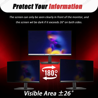 Filter Layar Privasi Anti Mata-mata untuk Monitor Dell 24 Inch 16:9, Filter Cahaya Biru, Pelindung Anti Gores