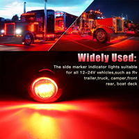 Nouvel état LED indicateur remorque côté feu de position 12V 24V jaune blanc rouge camions dégagement clignotant voiture lumière accessoire