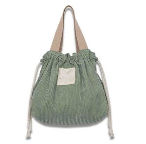 Échantillon Gratuit : Sacs Cosmétiques à Cordon, Sac Fourre-Tout Style Japonais, Trousse de Maquillage Mignonne en Velours Côtelé, Sac de Rangement Portable pour Voyage - Product Image 1