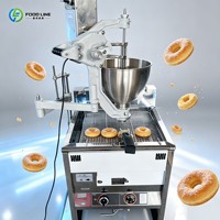Geluidsarme, soepel lopende, continu werkende, commerciële, volautomatische donutmachine