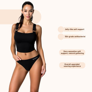 Bralette en soie glacée sans couture pour femmes sans fil soutien-gorge haut court No Show motif solide plaine Camiseta Sin Mangas soutien-gorge Shapewear Lingerie - Product Image 4
