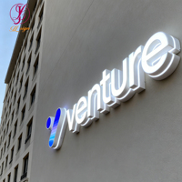 Enseigne extérieure étanche personnalisée pour bâtiment, panneau lumineux LED, logo de marque, lettres en relief, enseigne LED personnalisée pour entreprise