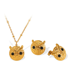 Juego de Pendientes con Colgante de Búho, Aleación de Zinc Dorada, Joyería de Moda para Mujer, Regalo - Product Image 5