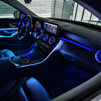 Kits d'éclairage d'ambiance pour voiture SJC 64 couleurs pour Mercedes Benz W205 Coupé X253 LHD/RHD, éclairage des haut-parleurs de ventilation, pour améliorer l'intérieur de la voiture
