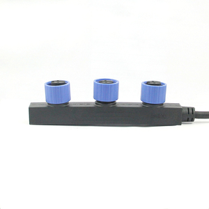Connecteur étanche DREAM M15 2 broches type F, prise de connexion <span class=keywords><strong>parallèle</strong></span> 1 entrée 3 sorties pour projecteurs et enseignes LED - Product Image 2