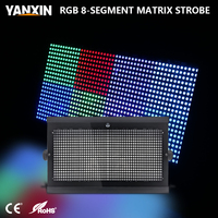 Luz Estroboscópica LED RGB de 8 Segmentos, Flash a Todo Color, DMX512, Luz de Efecto de Escenario Activada por Sonido para DJ, Clubes, Fiestas y Conciertos
