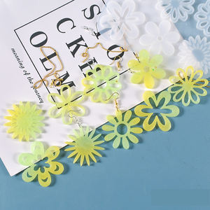 Moule de boucles d'oreilles en résine époxy, pour bricolage, pendentifs, collier, pendentif, moule en Silicone, fabrication artisanale, dm361 - Product Image 3