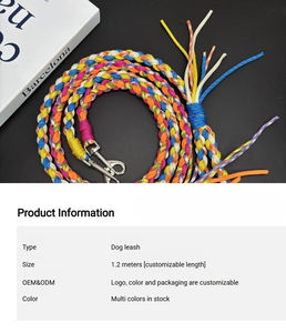 Laisse pour animaux de compagnie artisanale pour chiens de taille moyenne à grande, 120 cm, durable, anti-rupture, pour Golden Retrievers et Labradors - Product Image 2