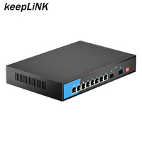 Switch PoE de qualité commerciale 8 ports Gigabit PoE/PoE+ avec 2 ports SFP Uplink Gigabit non géré pour caméra IP