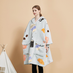 Wholesale Hooded Unisex Blanket Silky Soft Wearable <strong>Hoodie</strong> Blanket <strong>Snuggy</strong> Giant Sweatshirt <strong>Hoodie</strong> - Product Image 2