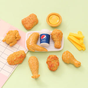 Simulation miniature cuisses et ailes de poulet frit bricolage en plastique Playhouse scène ornements pour bijoux maison de poupée jouets en résine - Product Image 4