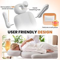 Table de soin esthétique professionnelle électrique réglable en hauteur avec lumière LED, pour spa, soins du visage, table médicale CE ISO