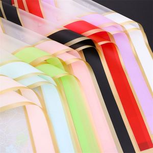 Papier d'emballage pour fleurs de luxe, style rose spatial, 58*58cm/pièce, imperméable, avec impression dorée sur les bords - Product Image 4