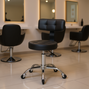 Sgabello con Ruote Homeera, Carrello Universale in Metallo, Arredamento Commerciale Moderno per Saloni - Product Image 2