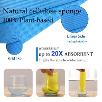 Essuie-vaisselle en cellulose coloré, 100% fibres végétales naturelles, réutilisable, compostable, chiffon de nettoyage de cuisine, serviettes à vaisselle biodégradables