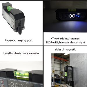 Digital Angle <strong>Gauge</strong>/Precision Inclinometer (Plastic) 0.2% Accuracy Rechargeable 3.7V Battery with Magnet OEM/ODM Customizable - Product Image 4