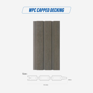 柱子设计墙壁凹槽漂亮工厂供应木塑马围栏隐私围栏复合木塑围栏面板 - Product Image 5