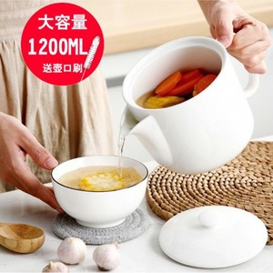 Séparateur de soupe en céramique 1200 ml grande capacité avec couvercle pour usage domestique - Product Image 1