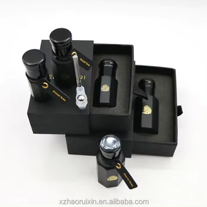 Botella de Perfume de Vidrio Negro para Attar/Oud de 3ml, 6ml, 12ml, Personalizada, con Caja de Empaque, Modelo HRX-0001 Cuadrado HAORIXIN - Product Image 4