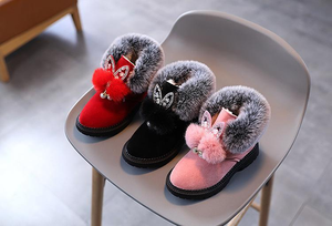 Winter New Children's Flat Girl Princess Shoes Fashion Thickened Boat Style for <b>Spring</b> and Baby <b>Boots</b> - Product Image 5