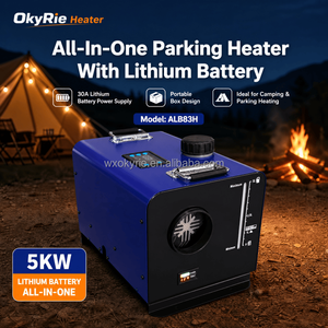 <span class=keywords><strong>Chauffage</strong></span> de stationnement diesel tout-en-un 8KW avec batterie lithium intégrée 30Ah 12V/24V/220V, écran TFT, pour camping, camion, tente - Product Image 5